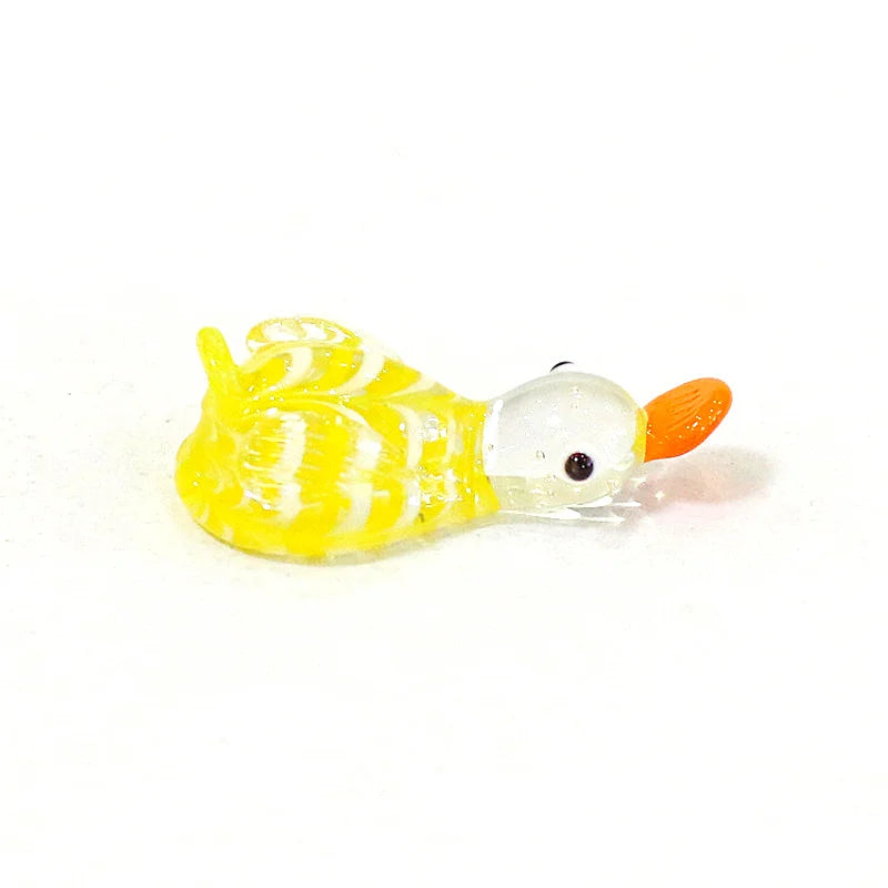 Glass Duck Mini Figurines Tea Pets