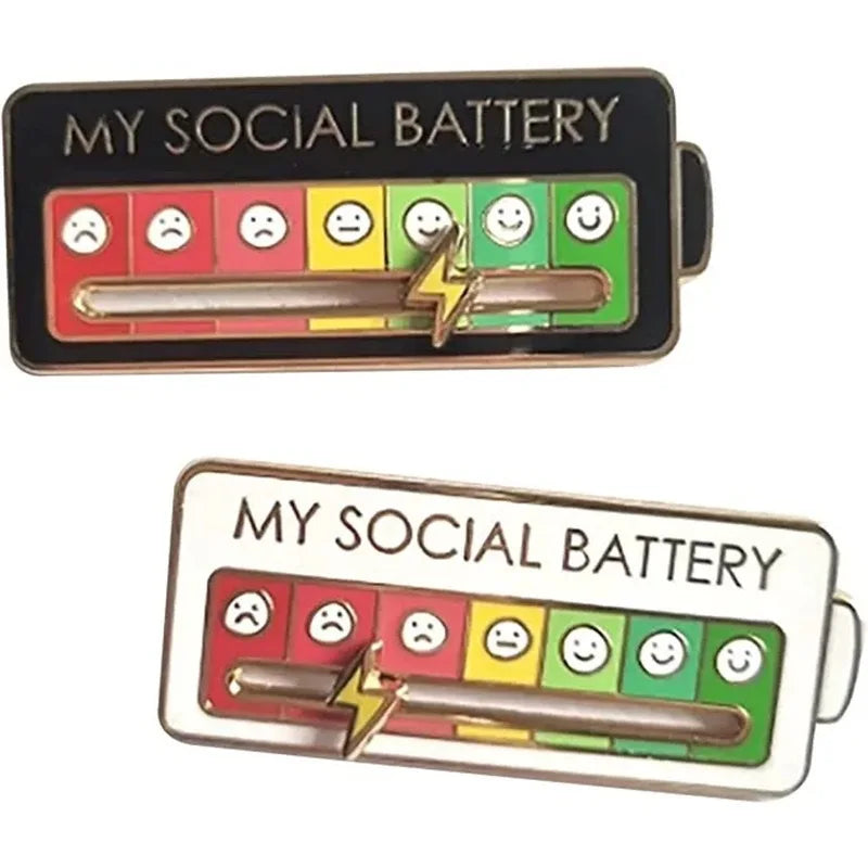My Social Battery Lapel Pins Enamel Pin