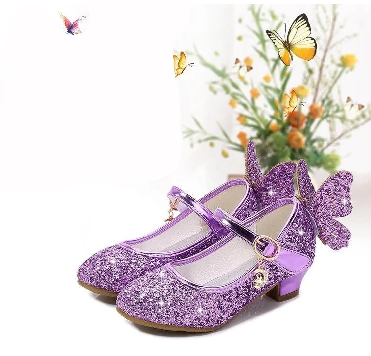 Magical Glittery Butterfly Girls Shoes