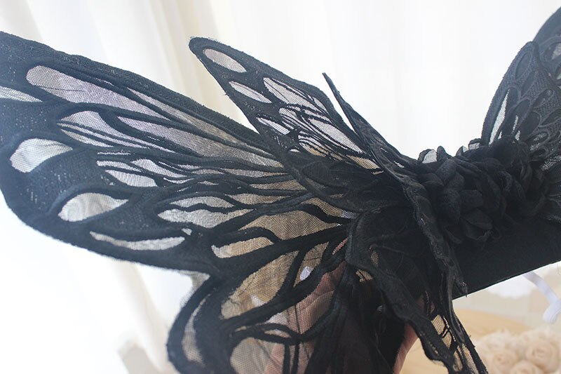 Black or White Butterfly Wings Costume