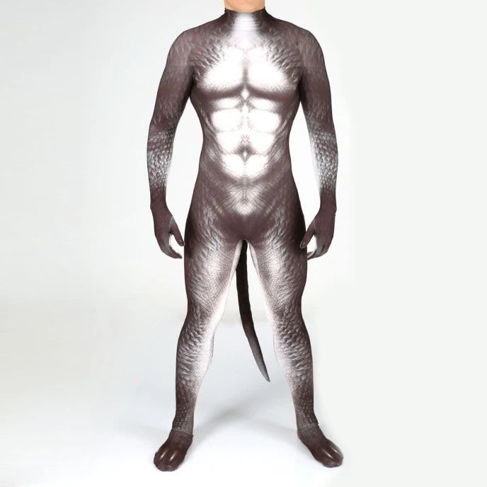 Animal Cosplay Carnival Costume Adults Bodysuit Unisex with Paws and Tail