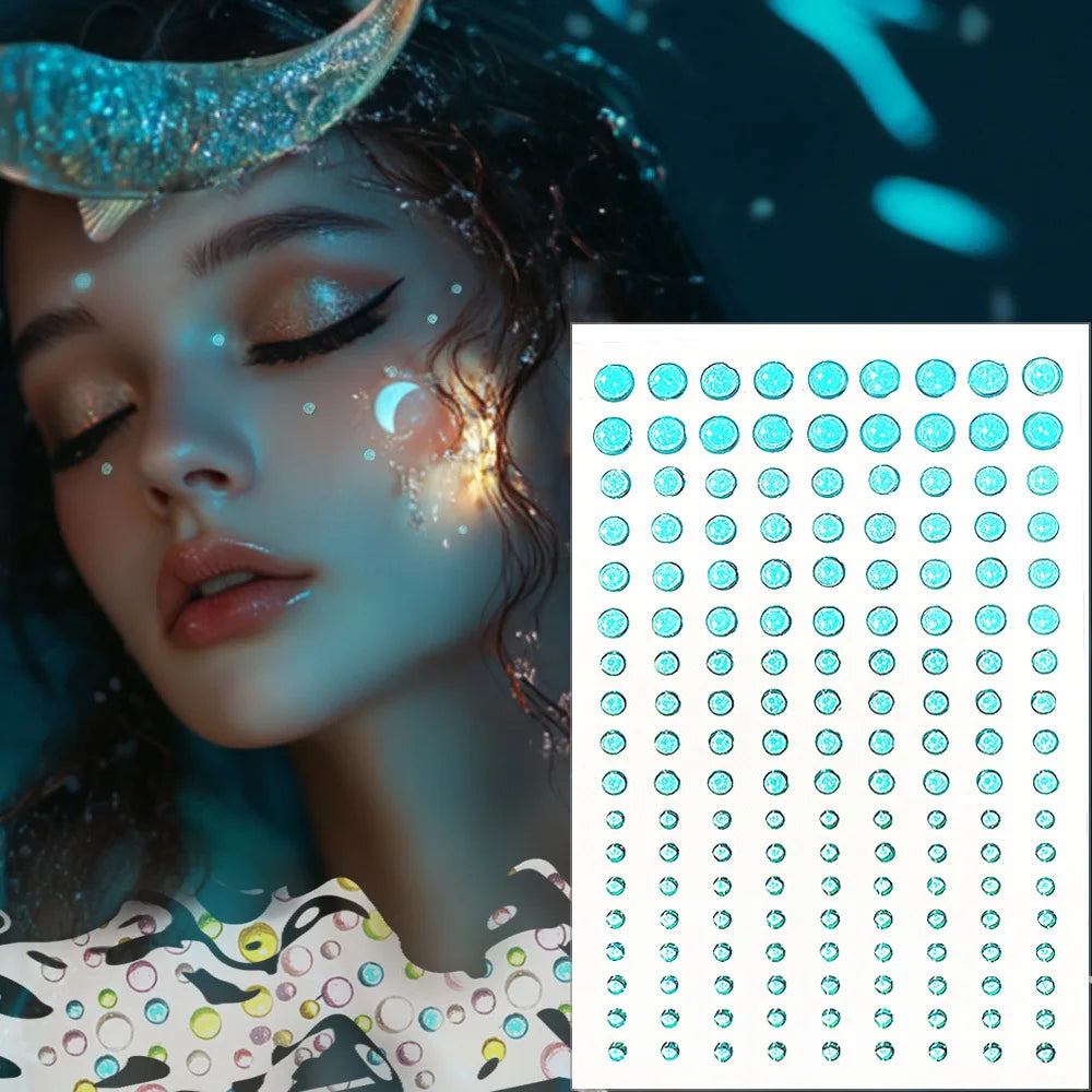 3D Water Drop Self Adhesive Dew Drops Eyes Face Makeup Stickers Festival Body Art Costume
