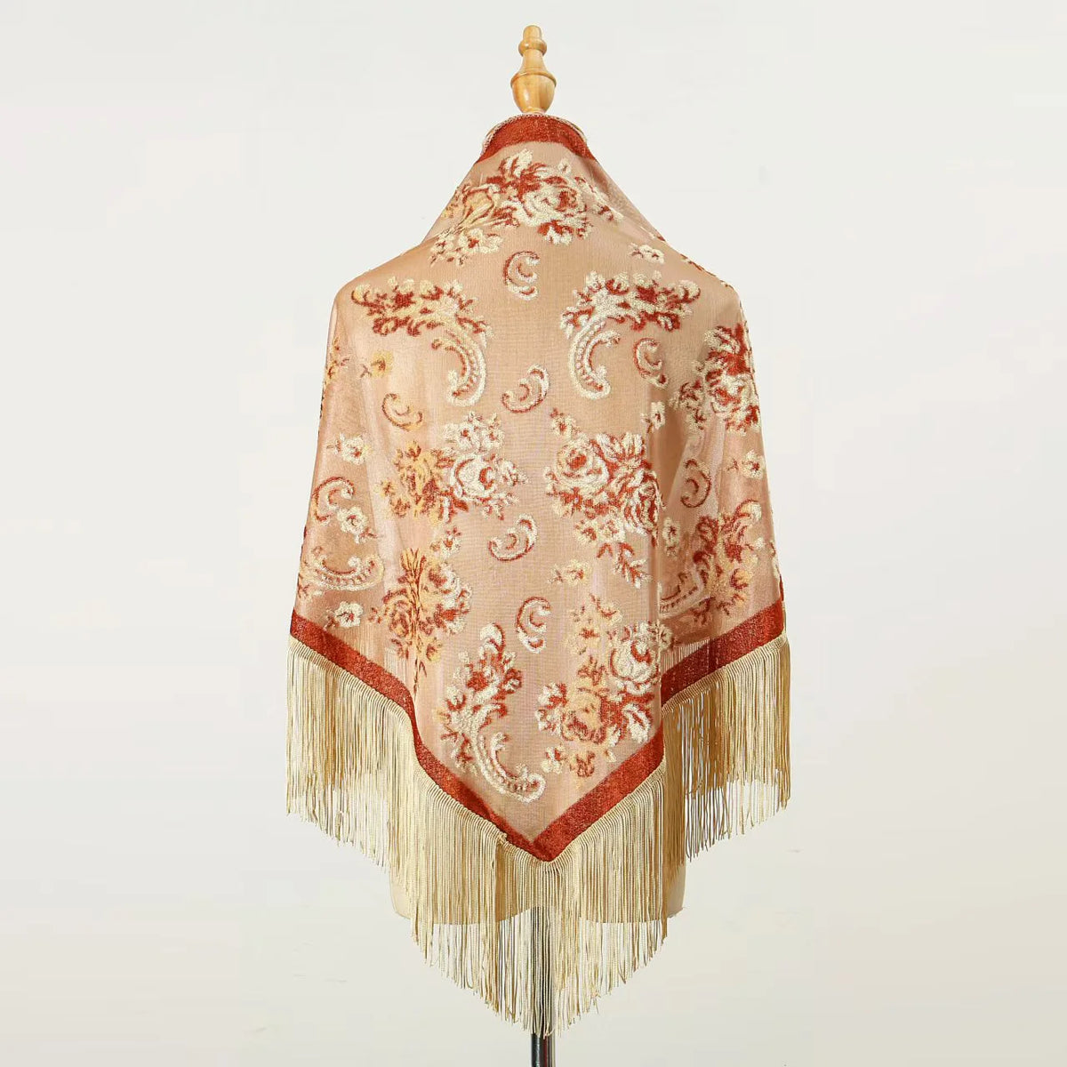 140X70 Cm Velvet Shawl Tassel Scarf Pashmina Stole