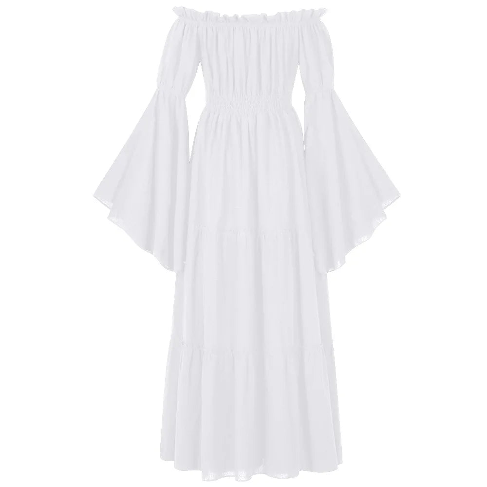 Medieval Folk Cosplay Off Shoulder Dress