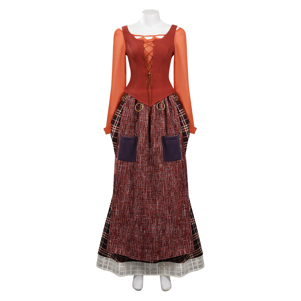 Hocus Pocus Movie Sanderson Sisters Witch Costumes Cosplay Outfits Halloween