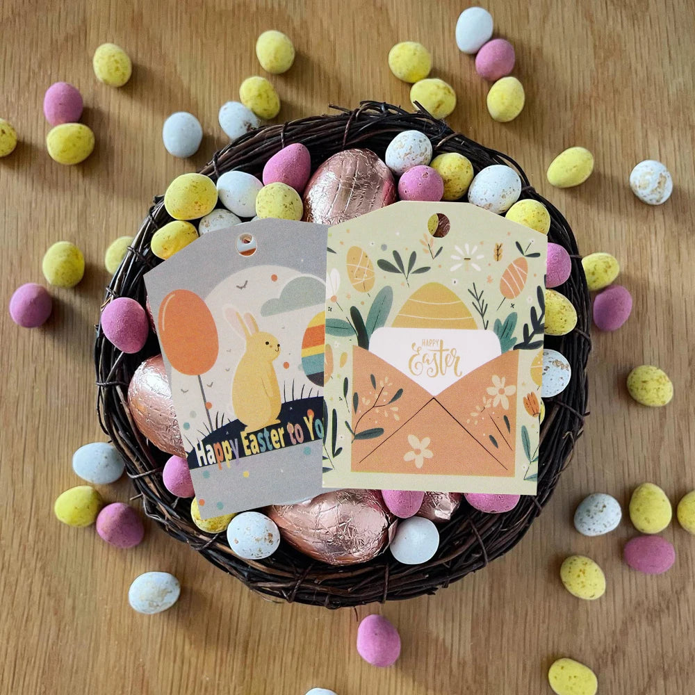 45pcs/lot Easter Bunny Hanging Tags DIY Gifts Wrapping