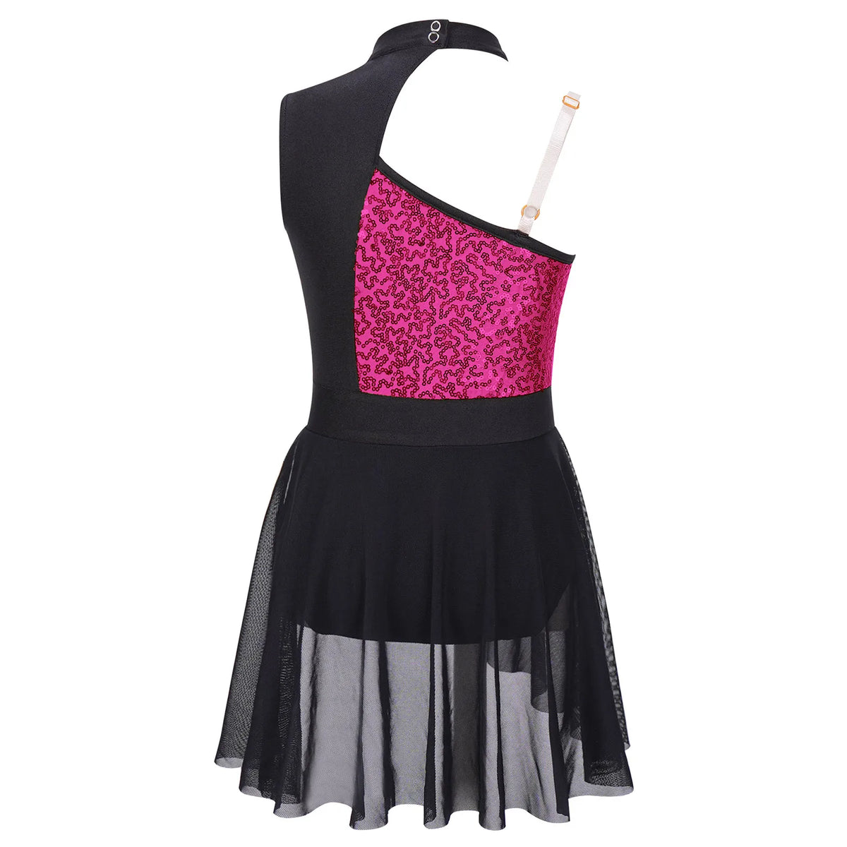 Girls Ballet Gymnastics Figure Ice Skating Sequin Leotard Tutu Dress Performance Dancewear