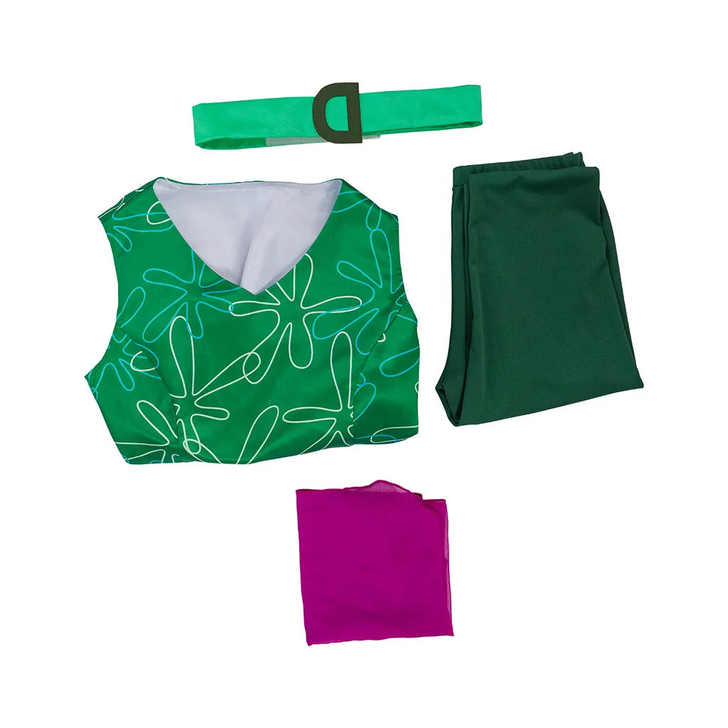 Insides Out Dress Costume Women Disgust Joy Adult Cosplay Set