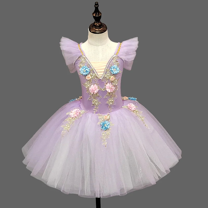 Spring Fae Ballet Performance Tutu Dresses