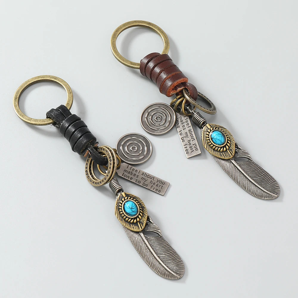 Feather Charms Key Rings