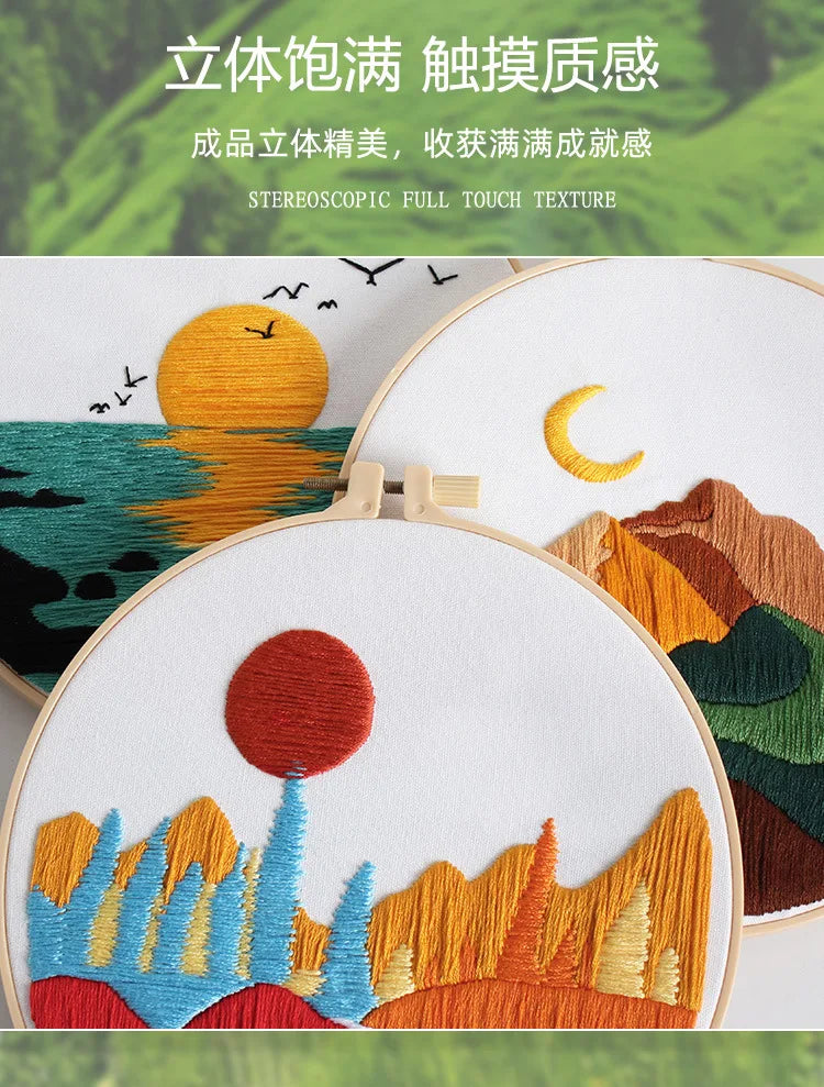 Scenery Embroidery DIY Set for Beginners