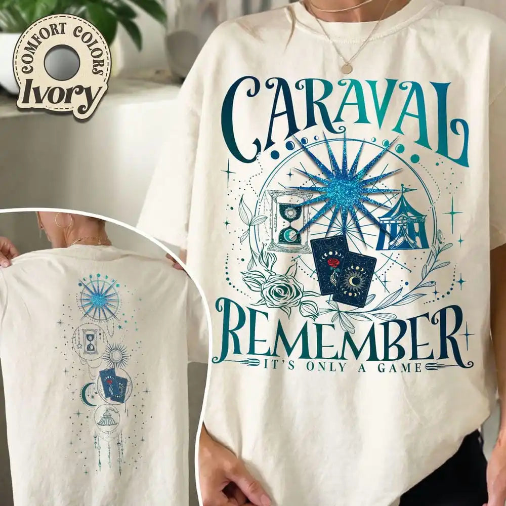 Remember It's Only A Game T-Shirt Caraval Book Lover Cotton Tee