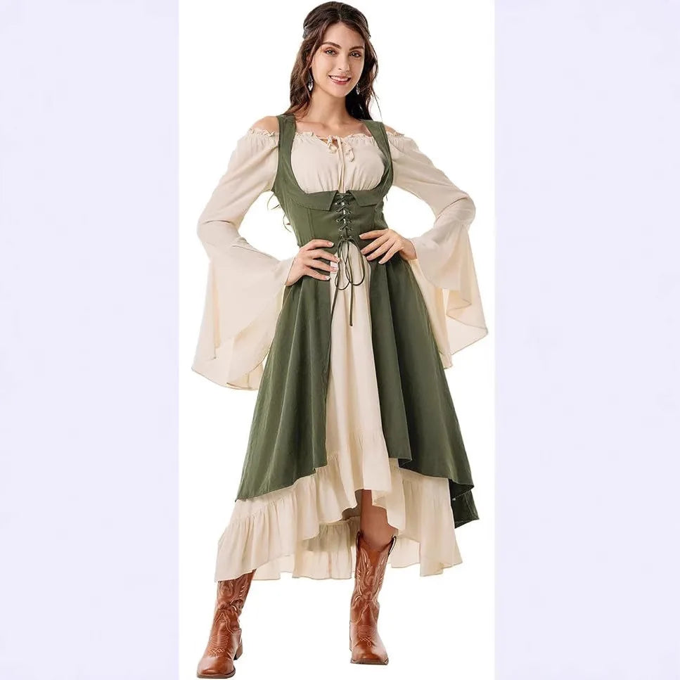 Renaissance Two Layer Peasant Dress Costume