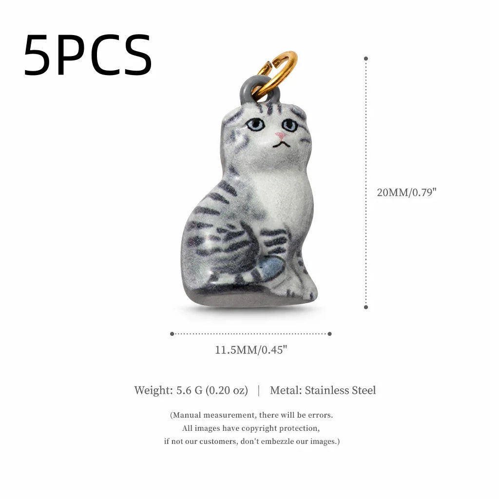 Our Beloved Pets Animal Charm Pendants Stainless Steel PVD 18K Gold Plated For DIY Necklace Bracelet Jewellery Making