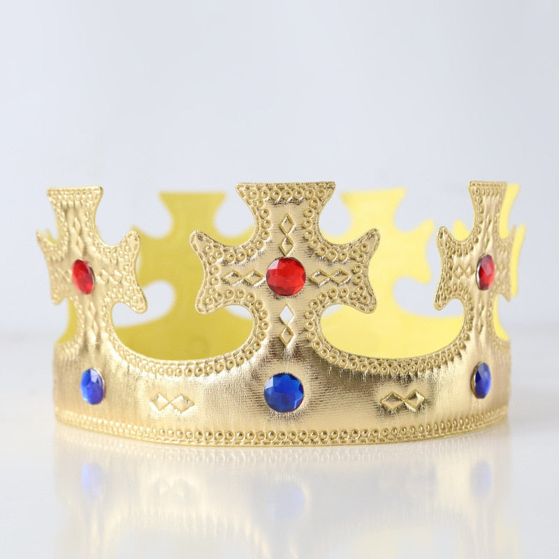 The Boy King Birthday Party King Robe Cape Cloak with Crown Sceptre