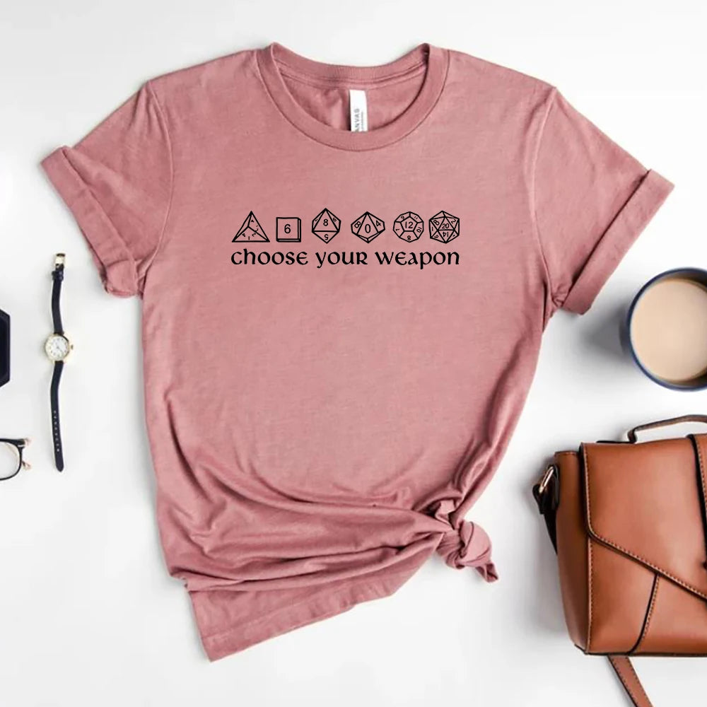 Choose Your Weapon DnD Gamer T-shirt