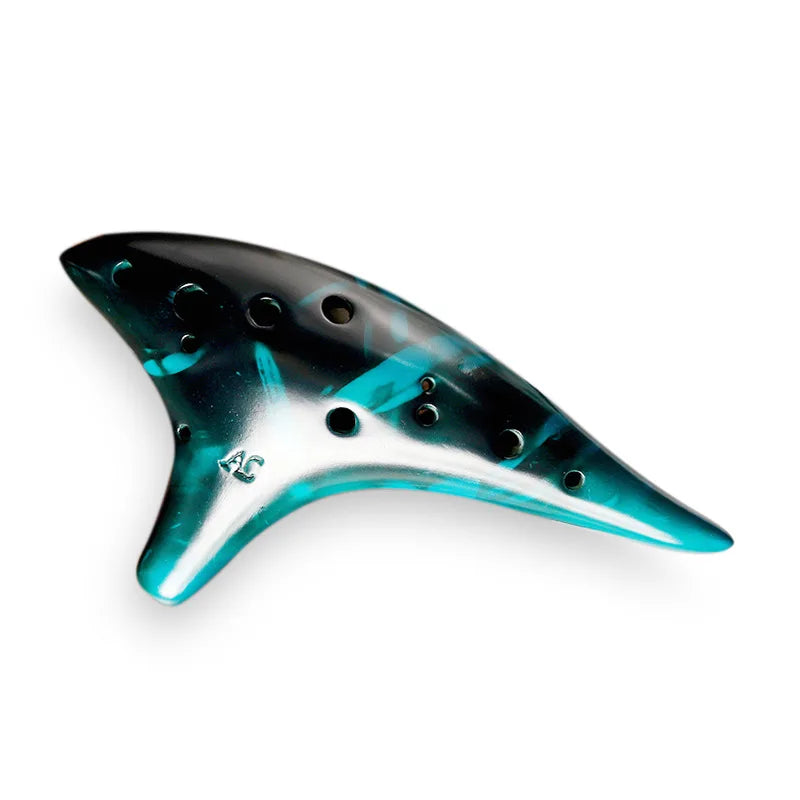 Zelda's Ocarina 12 Hole Ceramic Flute 12 Tones Alto C Ceramic Ocarina Musical Instrument with Song Book Neck String Neck Cord Carry Bag