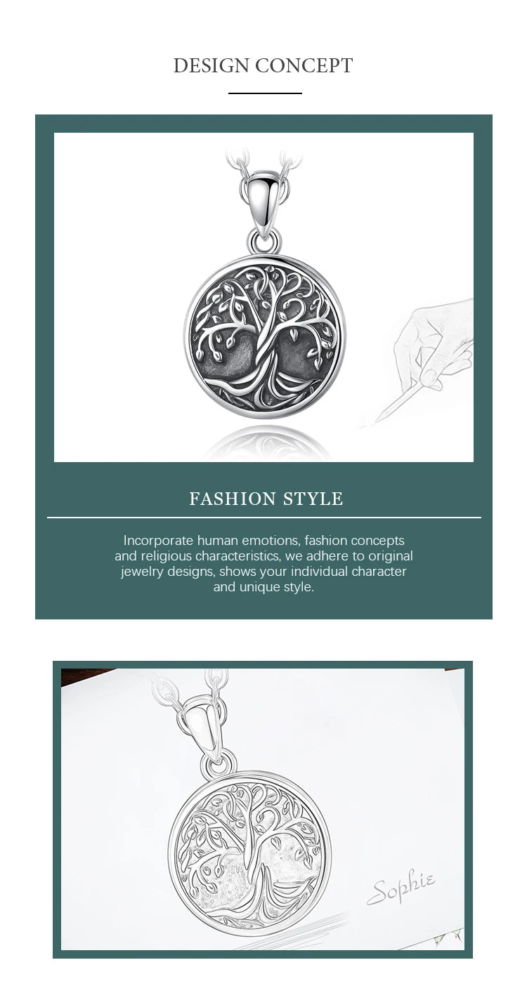 Tree Of Life Photo Locket Necklace 925 Sterling Silver