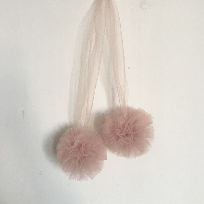 Netting Pompoms Canopy Decoration Nursery Kids Room Decor