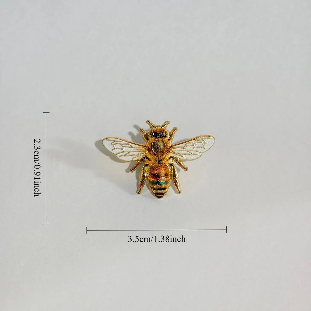 Enamel Bee Brooch Insect Lapel Pins
