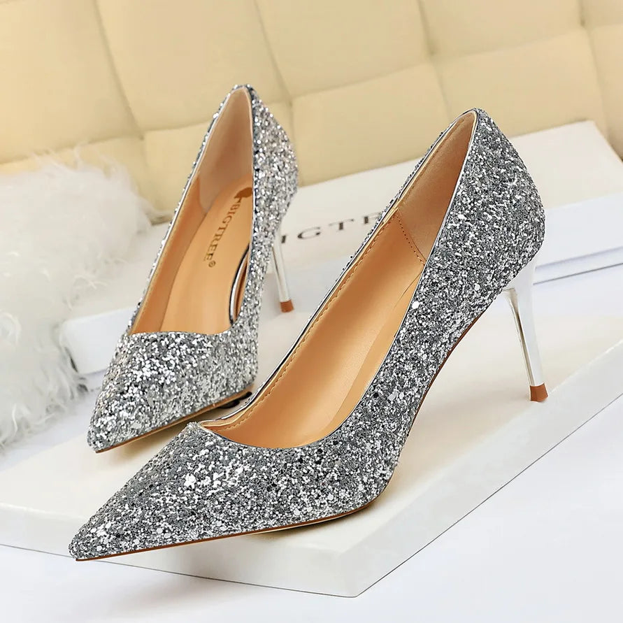 Magical Glittery High Heels in EIGHT Colours