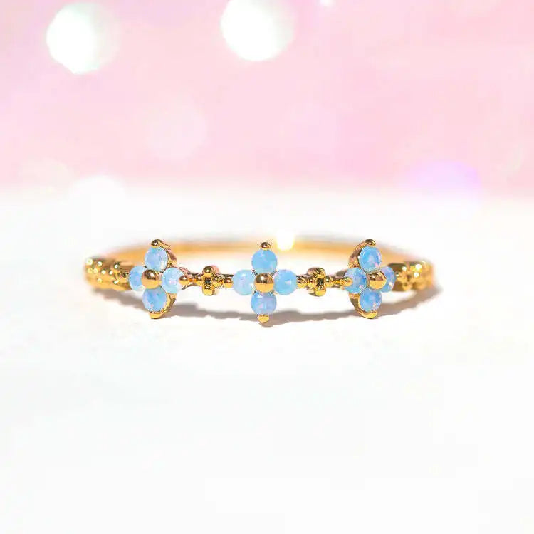 Sweet and Dainty Colourful Zircon Rings Gift Idea