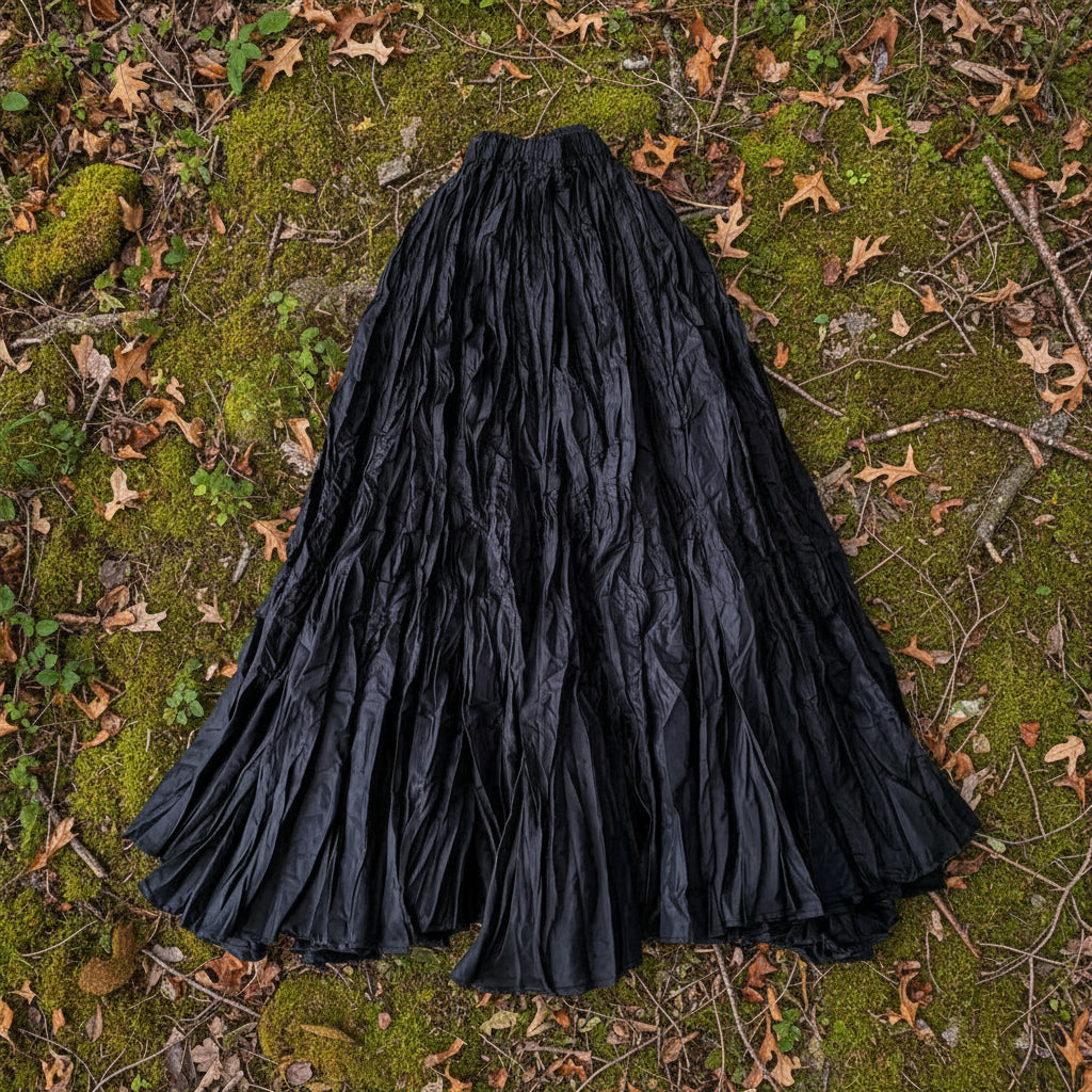 Crush Pleated Long Maxi Skirt Summer 15 Colours
