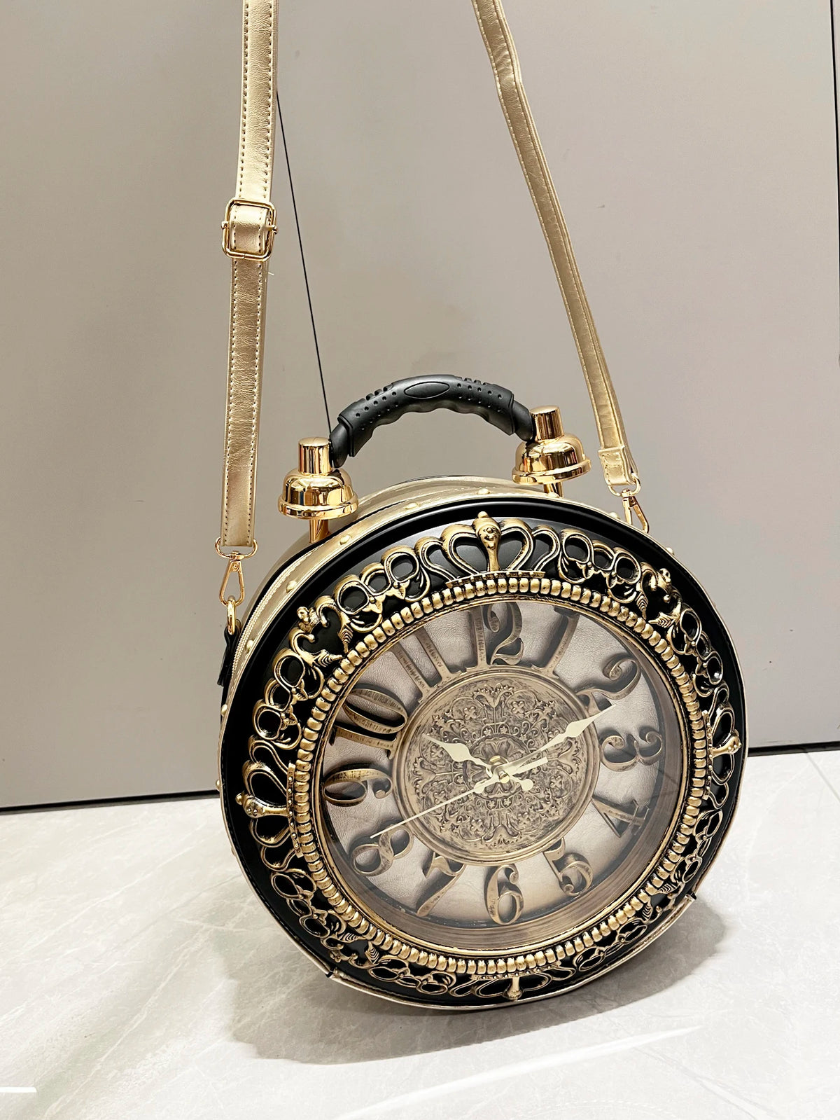 Steampunk Station Clock Handbags Shoulder Bags