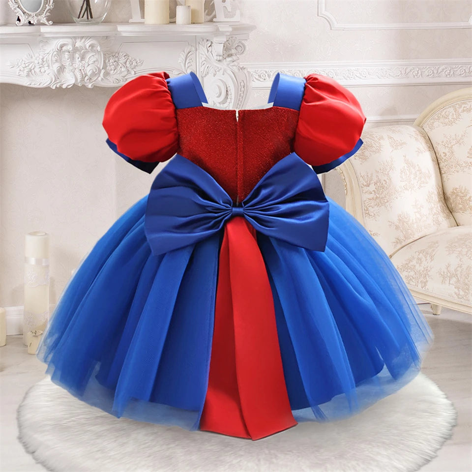 Toddler Princess Alice Belle Jasmine Mermaid Dress Baby Halloween Cosplay Costume