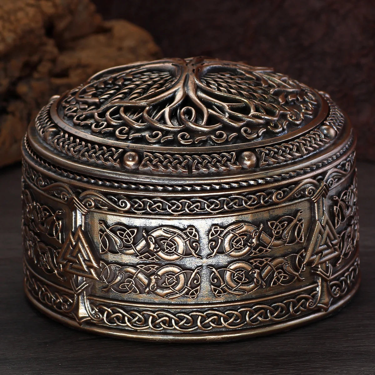 Tree of Life Viking Treasure Chest Jewellery Box