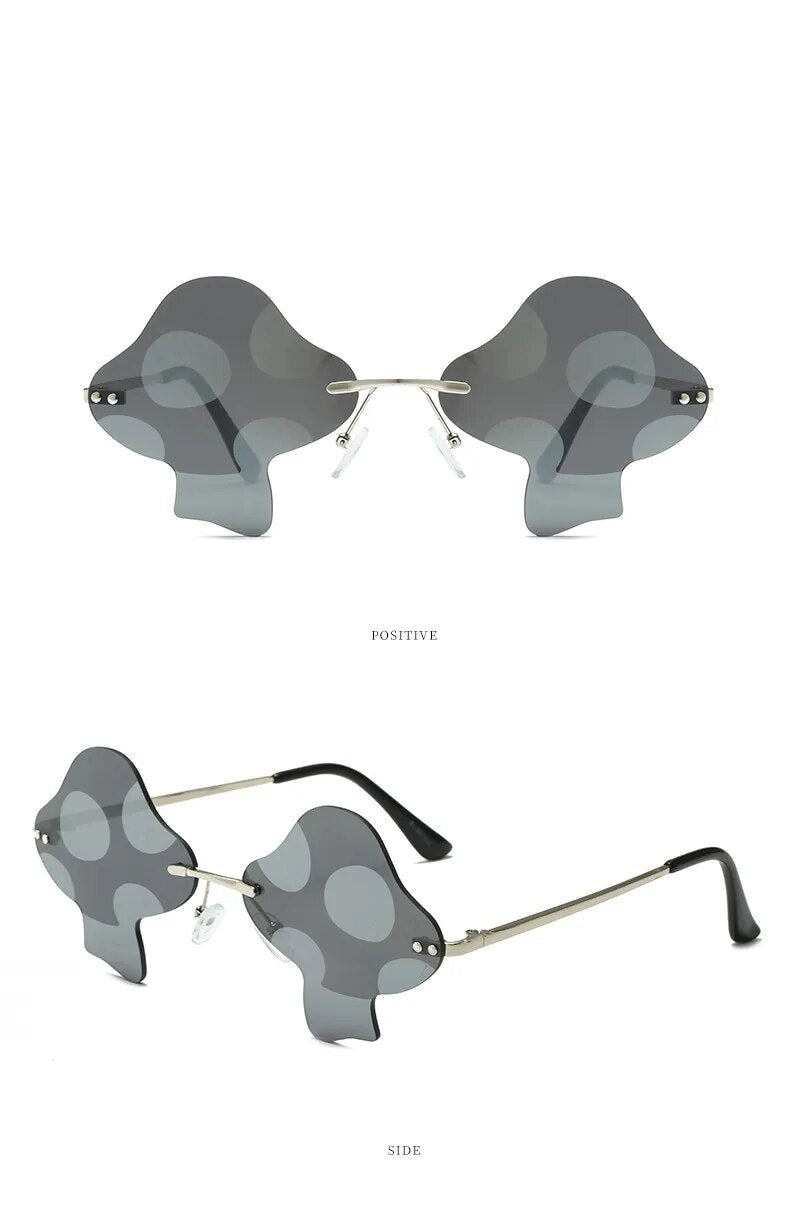 Fungi Funglasses Mushroom Rimless Sunglasses