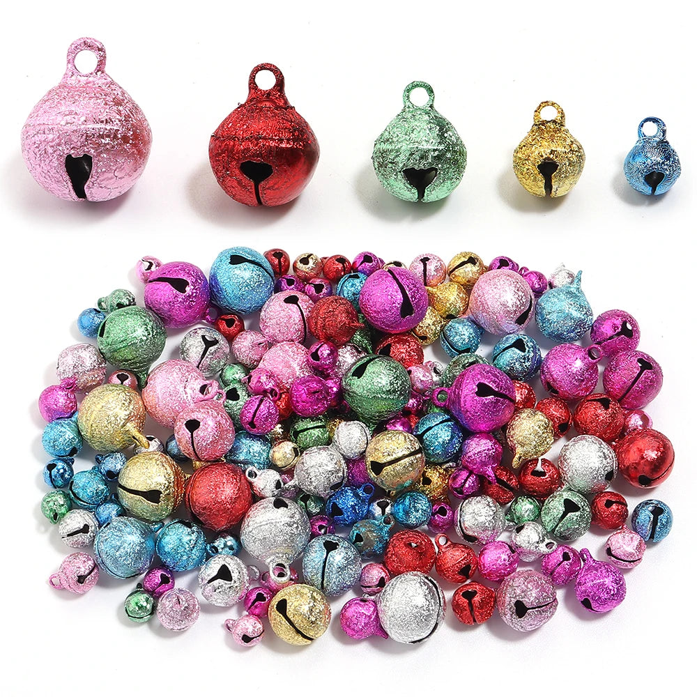 Iron Jingle Bells For DIY Christmas Tree Ornament Jewellery Making Accessories20-50pcs 6 8 10 12 14 mm