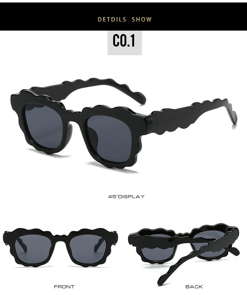 Lucy's Square Jelly Sunglasses Gradient Shades UV400