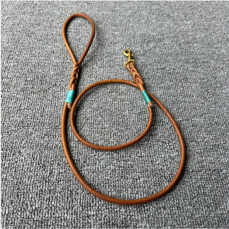 Handmade Genuine Leather Small Dog Leash Pet Accessories
