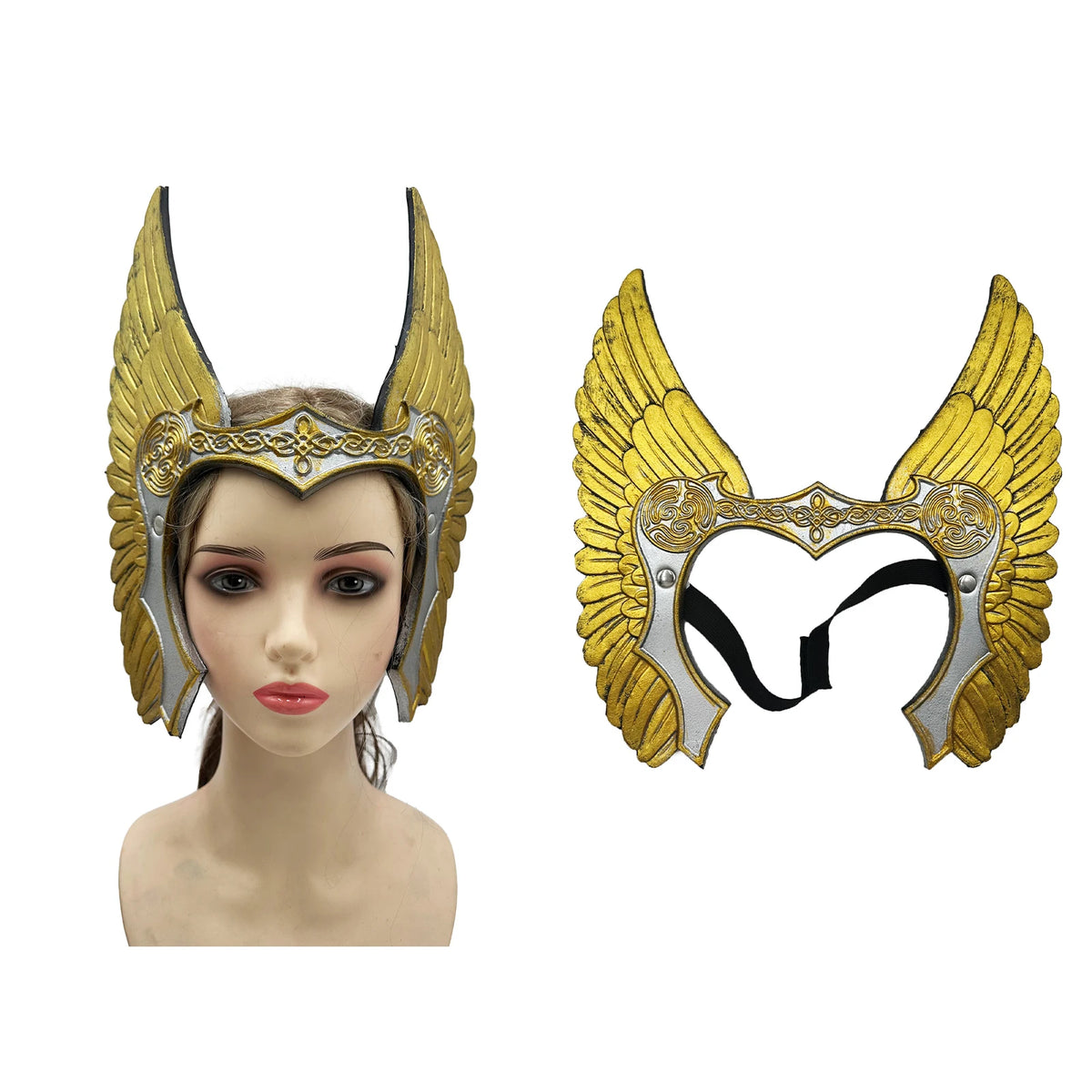 Valkyrja Warriour Helmet Headwear Cosplay Halloween Costume Accessories