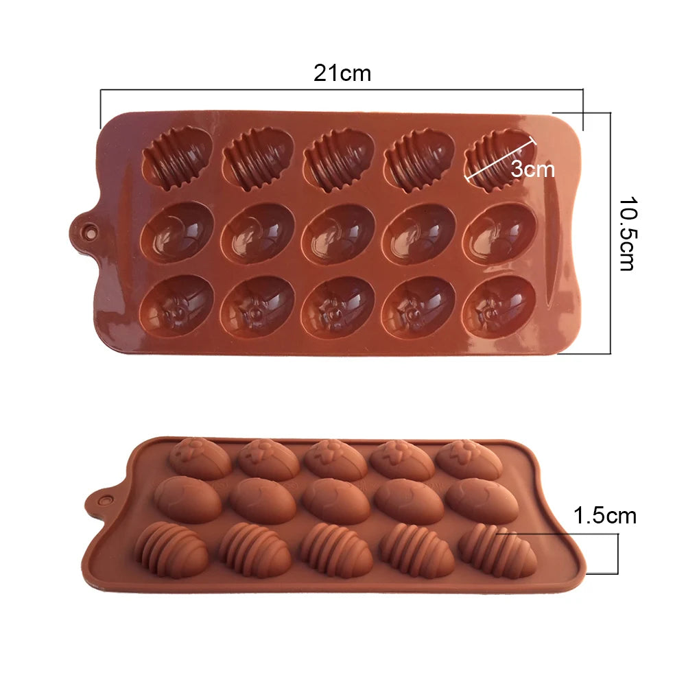 Chocolate Truffle DIY Easter Egg Silicone Mould Nonstick Cake Decorating Baking Candy Making