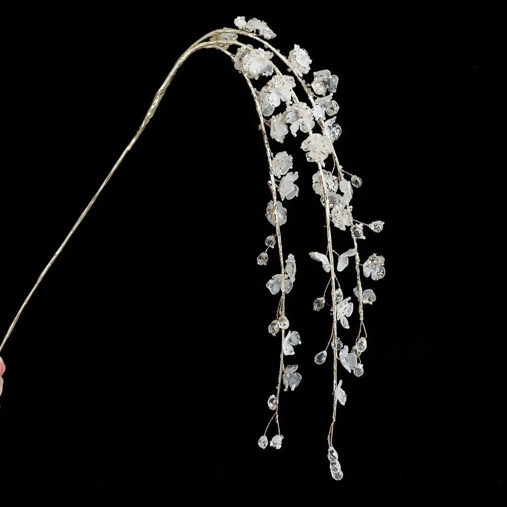 35-40cm Christmas Crystal Vine Pendants Glitter Beads String Handmade Xmas Tree Ornaments