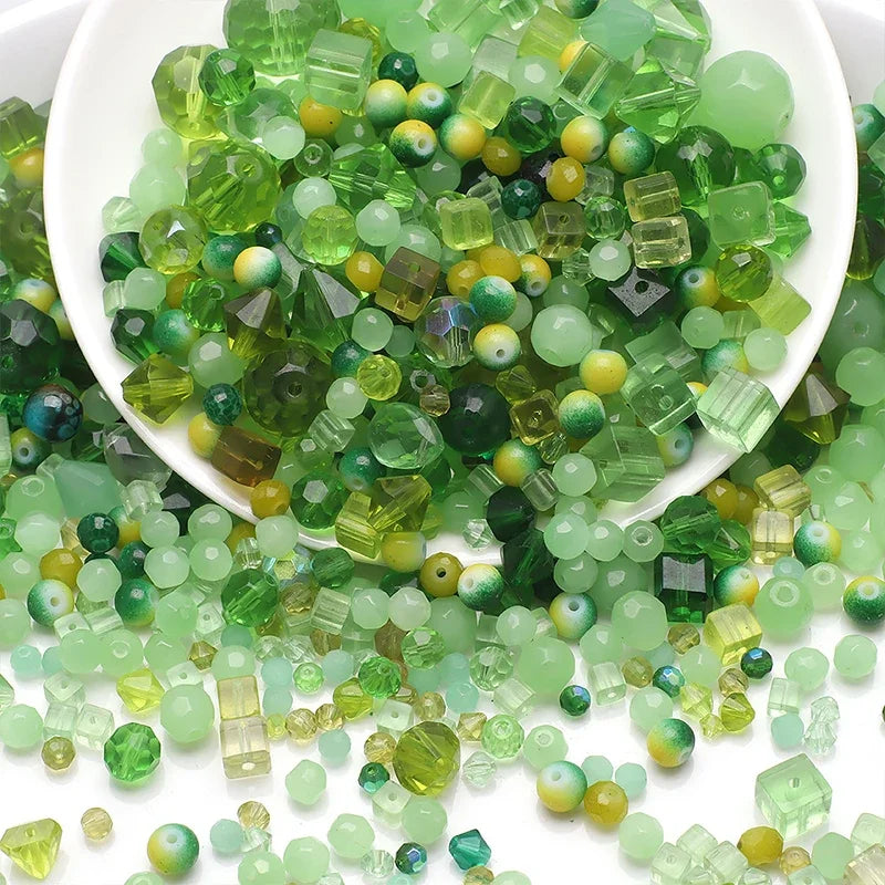 45g Mixed Glass Beads for Jewellery Making DIY Bracelet Necklace