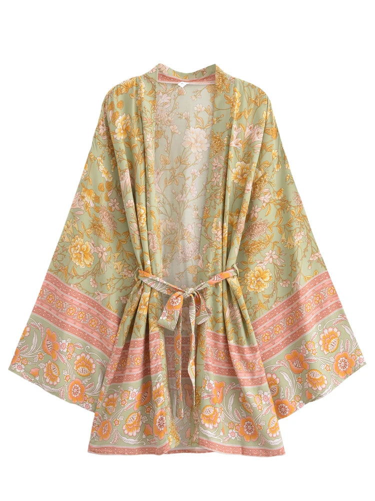 Mari's Boho Cover Up Short Kimono