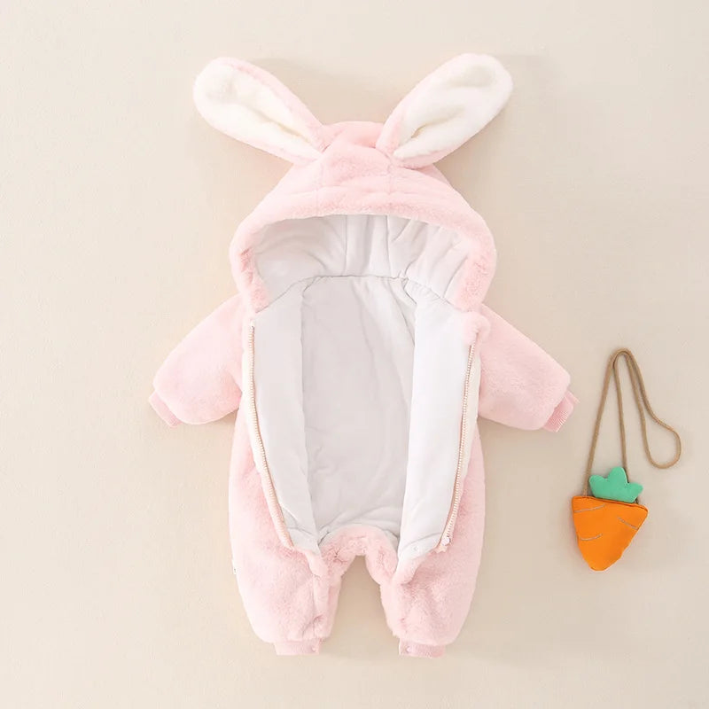Easter Bunny Baby Toddler Rompers with Carrot Bag