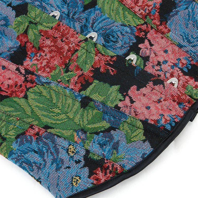 Dandelion Overbust Corset Top Floral Monet Oil Painting Corsets