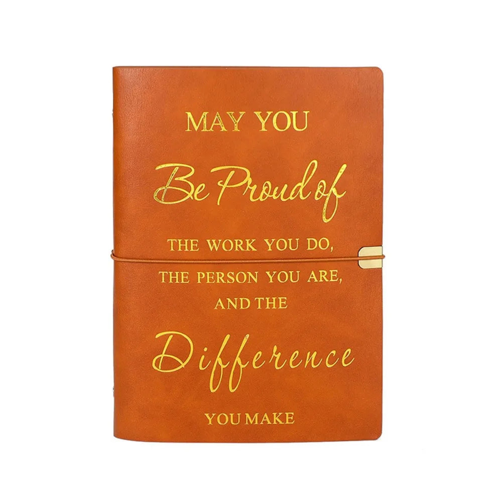 Teacher Colleague Employee Nurse Appreciation Gift 80 Sheets A5 Soft PU Leather Cover Loose-leaf Notebook