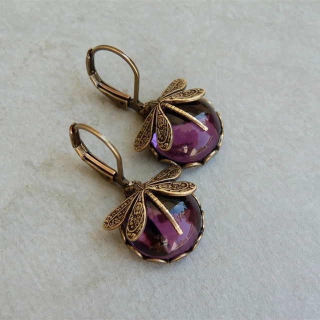 Delightful Dragonfly Drop Earrings