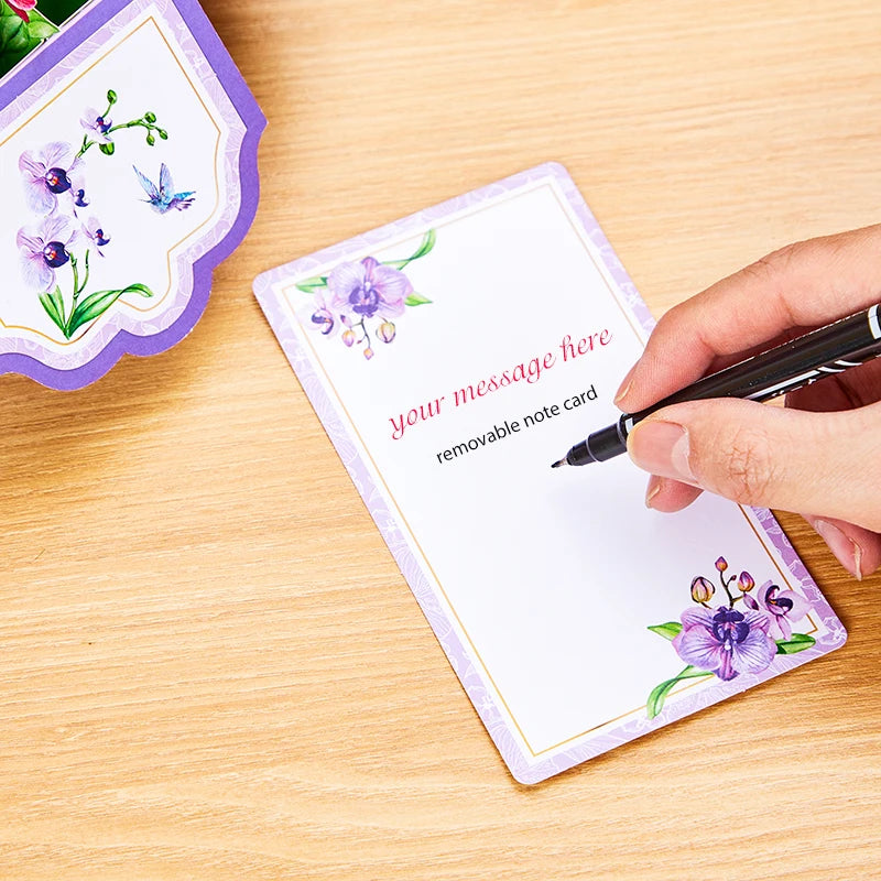 Paper Flower Greeting Card With Envelope 3D Pop-up Box