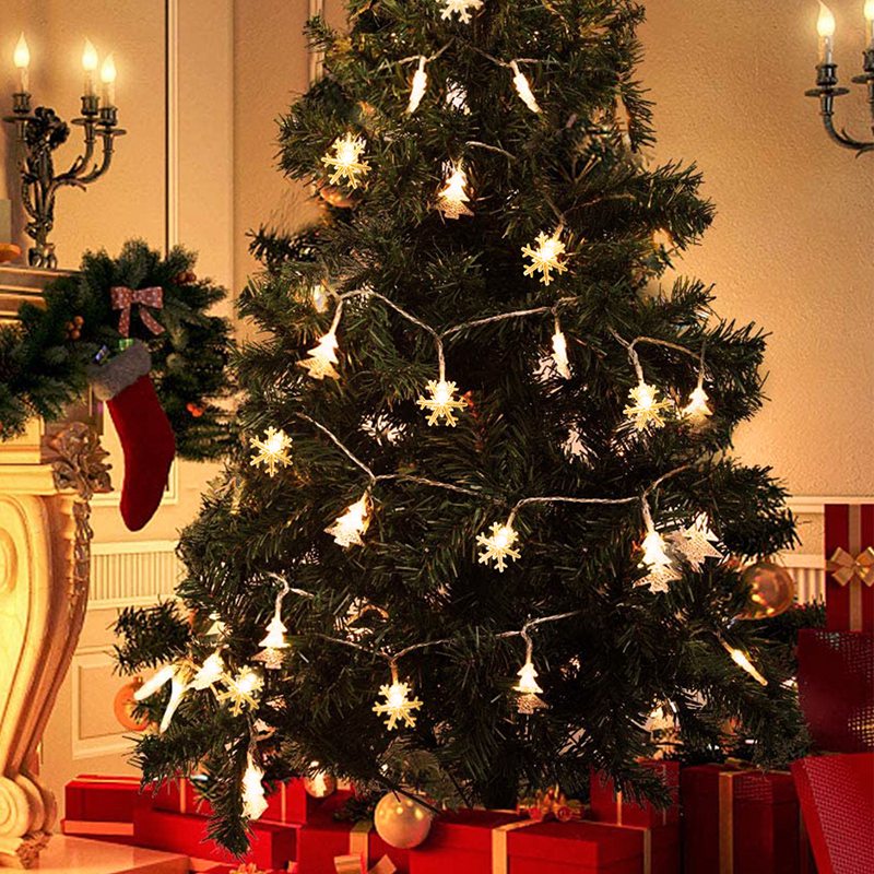 Snowflake Xmas Tree LED String Lights Christmas Decoration
