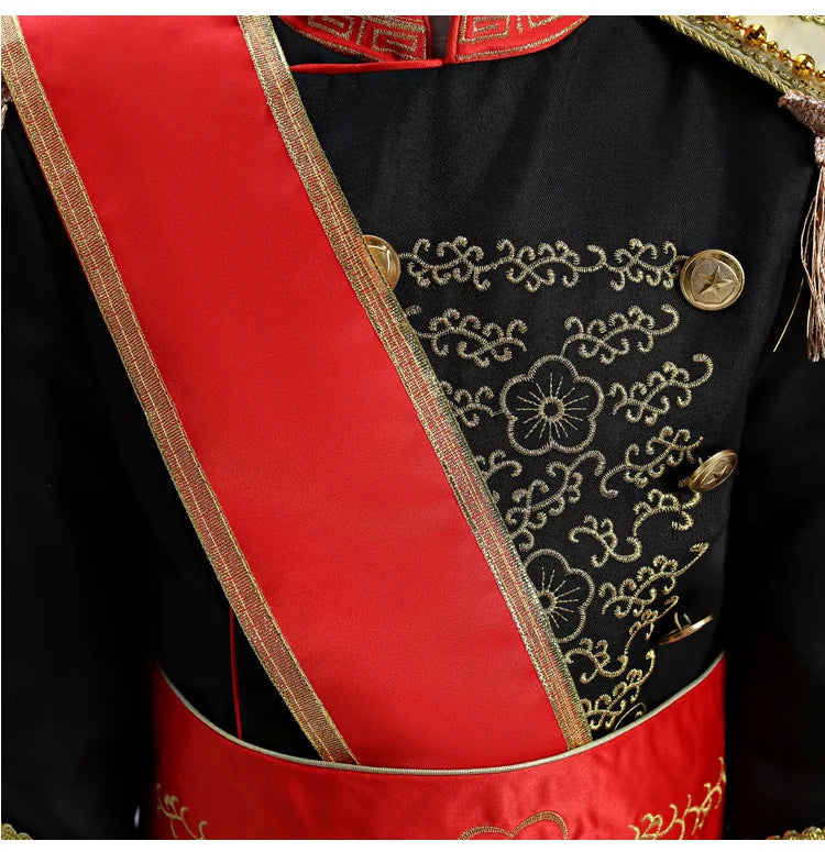 Royalty Prince Ceremonial English Military Jacket Costume Child Boys King Cosplay Fancy Dress