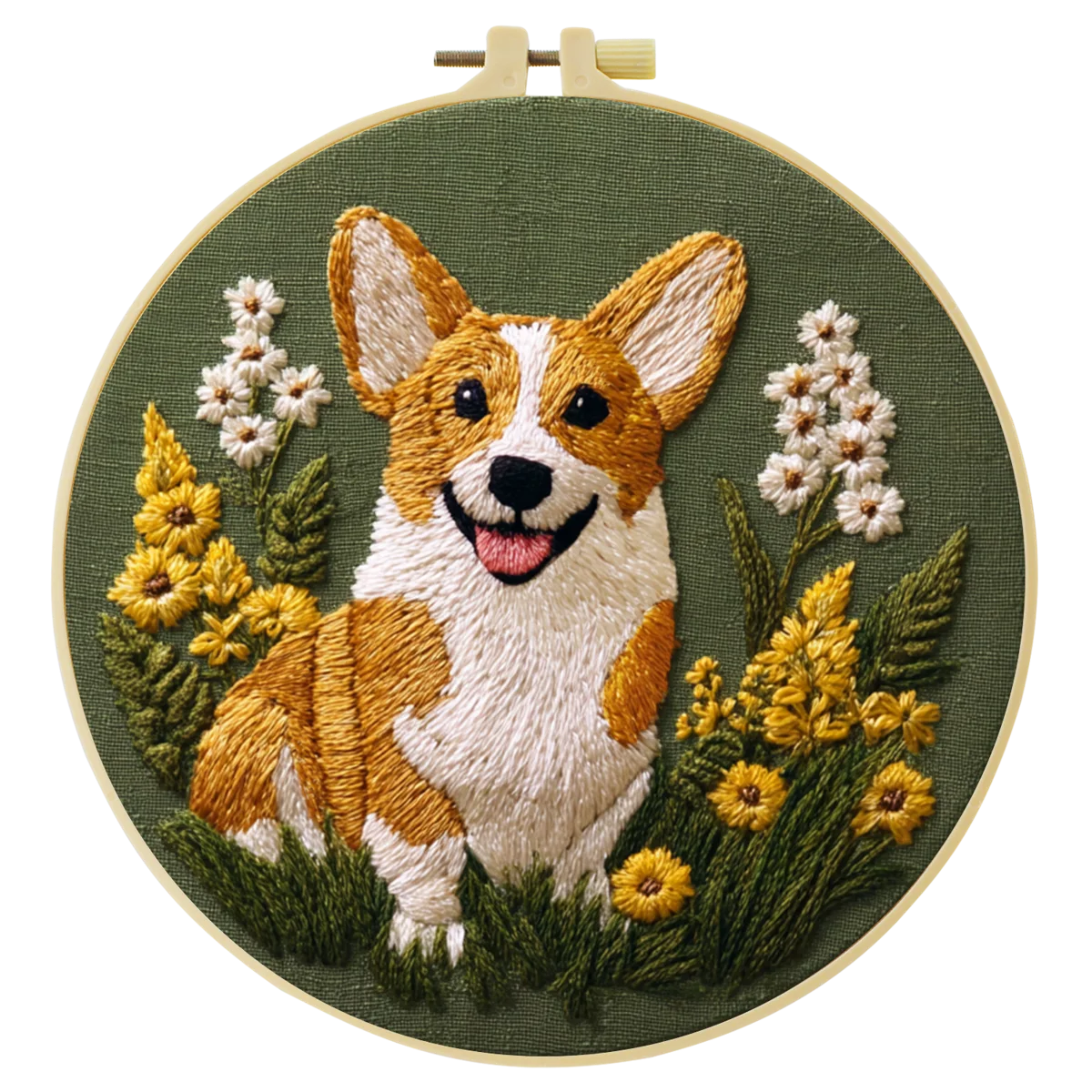 Corgi Dog DIY Embroidery Kit for Beginners