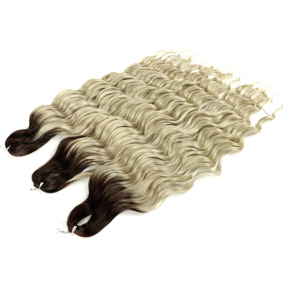 Ombre Rainbow 24 Inch Synthetic Hair Wave Braiding Hair Extensions