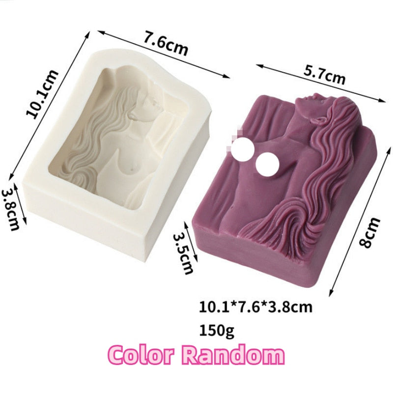 Mermaid Silicone Soap Moulds DIY Ocean Goddess Candle Resin Making Chocolate Mould