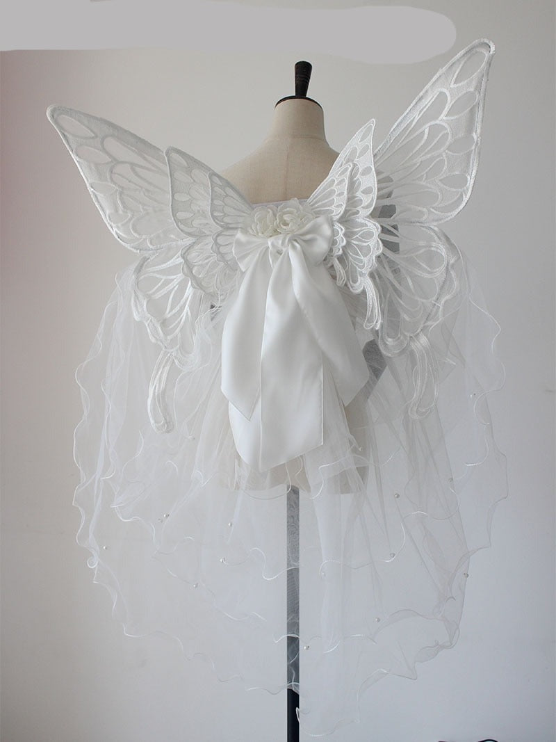 Black or White Butterfly Wings Costume